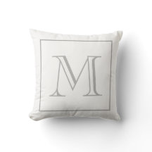 Monogramme gris blanc