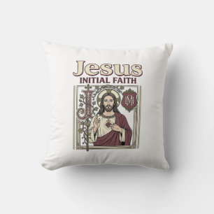 Coussin Monogramme initial de Jésus Foi Monogramme initial