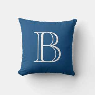 Coussin Monogramme initiale de lettre moderne personnalisé