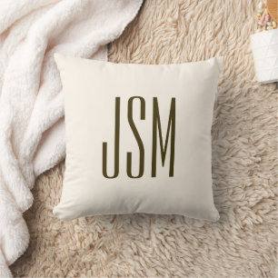 Coussin Monogramme, marque ou nom commercial   Brown non b