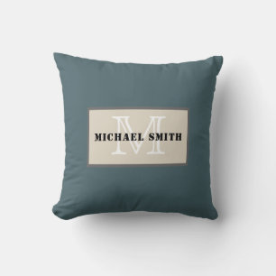Coussin Monogramme minimaliste Arrière - plan d'espace pr