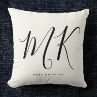 Monogramme minimaliste de luxe noir ivoire chic él