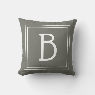 Coussin Monogramme Moderne de la Famille Initiales Style V