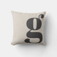 Monogramme Moderne Lettre Initiale Crème Beige