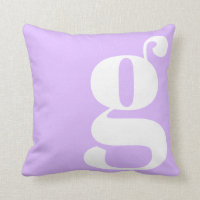 Monogramme Moderne Lettre Initiale Lavande Pastel