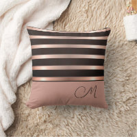Monogramme Moderne Shimmery Pink Stripes Jeter Ore