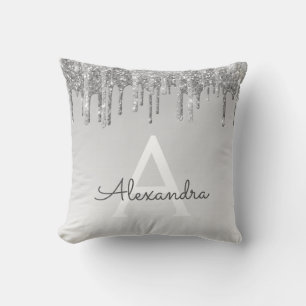 Coussin Monogramme Parties scintillant étincelante en arge