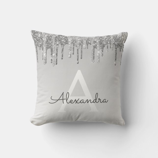Coussin Monogramme Parties scintillant étincelante en arge (Recto)
