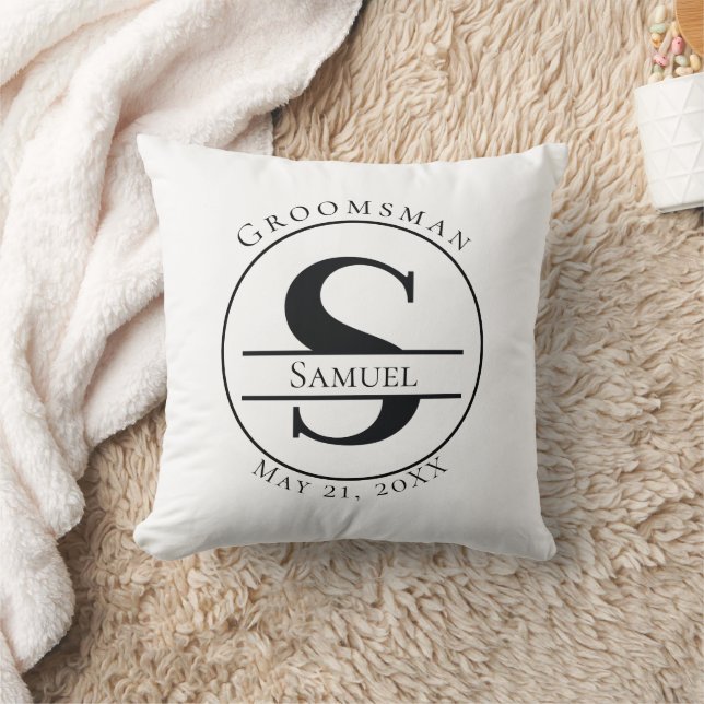 Coussin Monogramme personnalisé (Couverture)