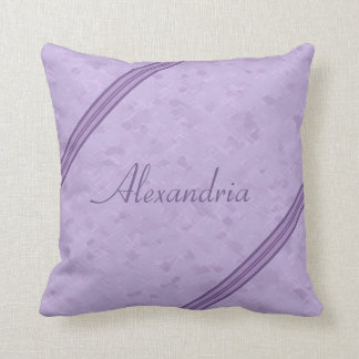 Coussin Monogramme personnalisé de la Lavande violette