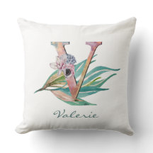 Monogramme personnalisé en forme de lettre V avec 
