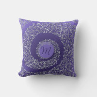 Monogramme pourpre damassé
