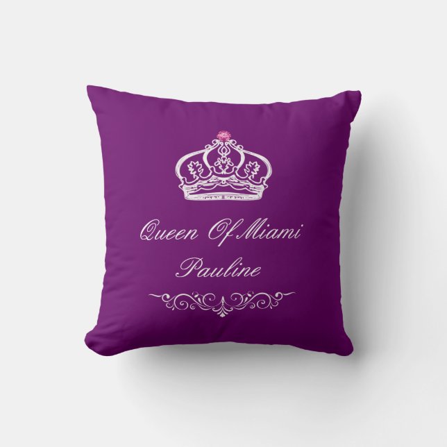 Coussin Monogramme Queen Crown (Recto)