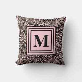 Coussin Monogramme rose clair personnalisé Folio Larkspur