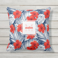 Monogramme sur mesure des fleurs tropicales d'Hibi