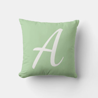 Coussin Monogramme vert clair