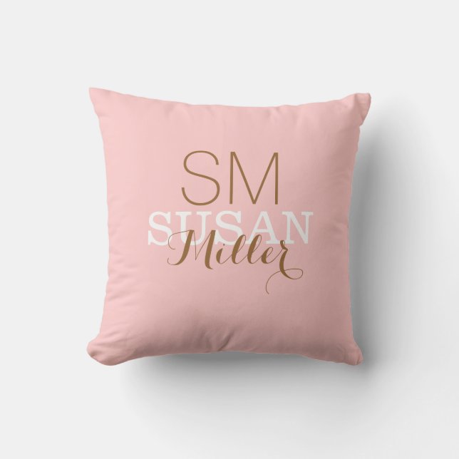 Coussin monogrammed . votre propre nom (Recto)