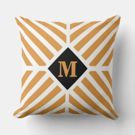 Coussin Monogrammes Diagonal Or Moderne