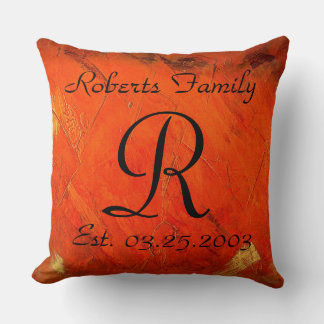 Coussin Monogrammes Faux Fini Motifs