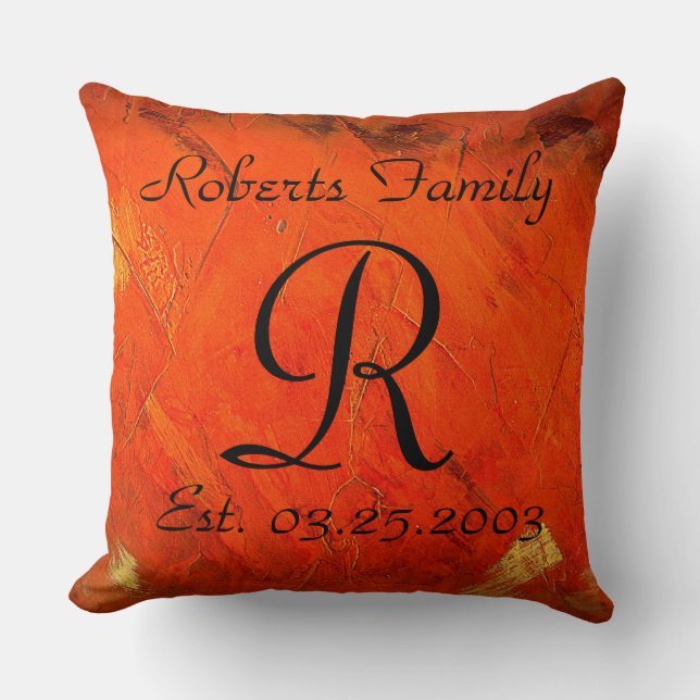Coussin Monogrammes Faux Fini Motifs (Recto)