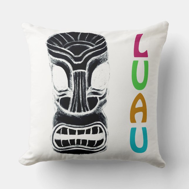 Coussin Monster Tiki Head Luau (Recto)