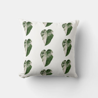 Coussin Monstera à feuilles en cœur botanique varié
