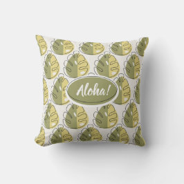 Coussin Monstera Leaves - Green