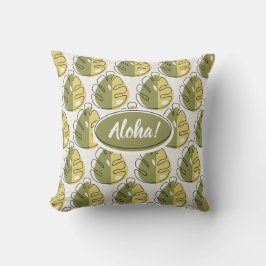 Coussin Monstera Leaves - Green