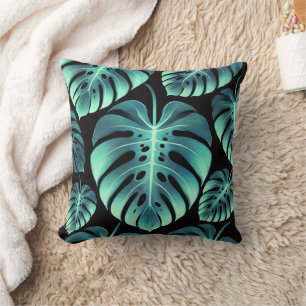 Coussin Monstera mystérieux