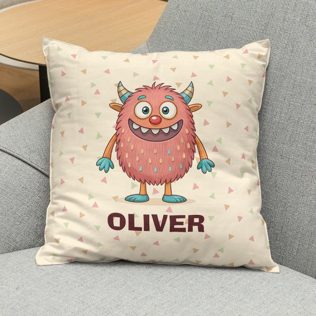 Coussin Monstre coloré mignon Personnalisé (Créateur téléchargé)
