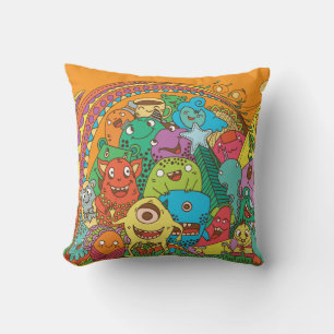 Coussin Monstre de dessin animé coloré