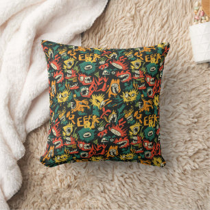 Coussin Monstre de Graffiti Eek Noir Halloween (1)