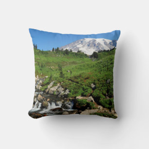 Coussin Mont Rainier, cascade, enneigée