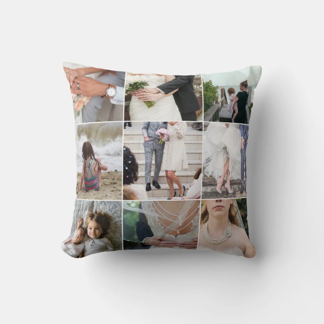 Coussin Montage photo personnalisé (Recto)