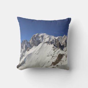 Coussin Montagnes d'hiver du Mont Blanc Lancer l'oreiller