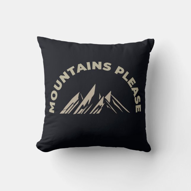 Coussin Montagnes s'il vous plaît (Recto)
