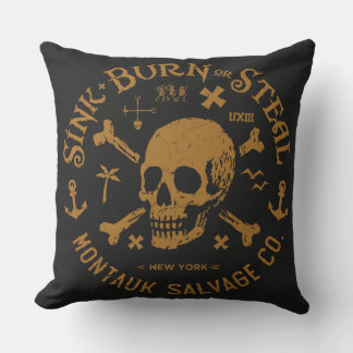 Coussin Montauk Salvage Co / Sink, Burn Or Steal Pillow