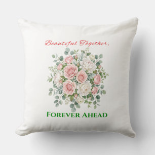 Coussin Montre de mariage florale élégante