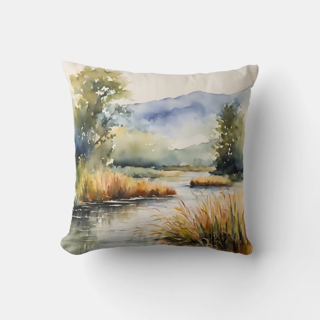 Coussin Monts Waterscape Creek Reeds (Recto)
