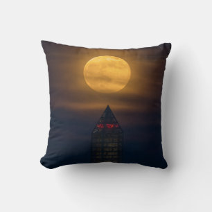Coussin Monument de la super lune sur Washington