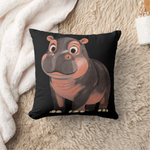 Coussin Moo Deng Hippo