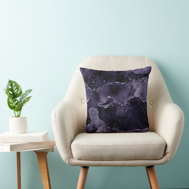 Coussin Moody Agate | Midnight Indigo Deep Purple Glam (Chaise)