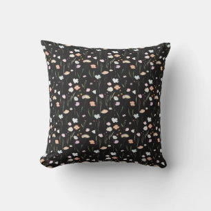 Coussin Moody Fleur sauvage Black Floral
