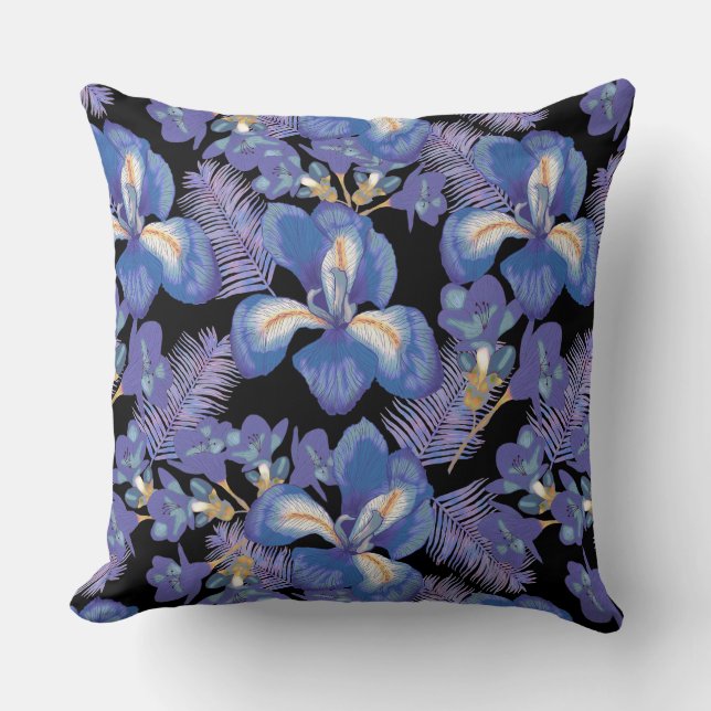 Coussin moody iris (Recto)