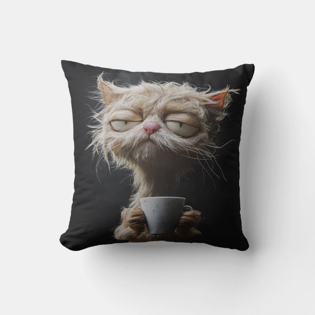 Coussin Morning Brew Bliss - chat (Recto)