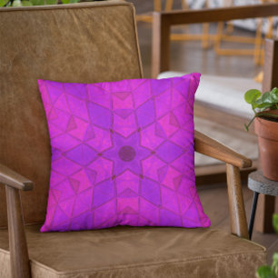 Coussin Mosaic Kaleidoscope Fleur rose