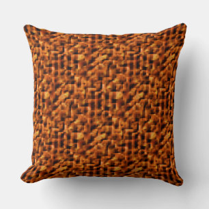 Coussin Mosaïque avec taches de dégradé rouge profond à or