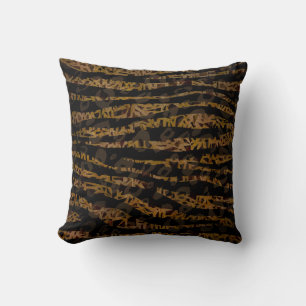 Coussin Mosaïque Chic Élégant Safari Glam Imprimé Jungle