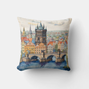 Coussin Mosaïque colorée de Prague