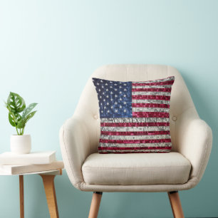 Coussin Mosaïque du drapeau américain